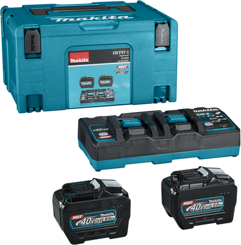 Makita Akku-Starterset xgt dc40rb 2xbl4080f