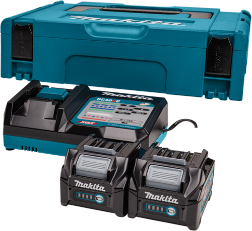 Makita Starterset xgt dc40rc 2xbl4025 | 40v 2,5ah - 191v27-4