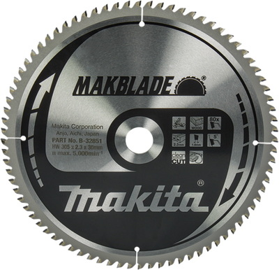 Makita sägeblatt holz 305x30x2,3 80t 5g - b-32851