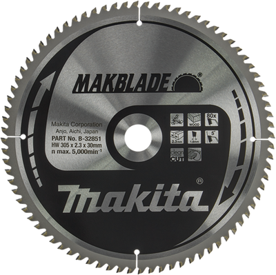 Makita sägeblatt holz 305x30x2,3 80t 5g - b-32851
