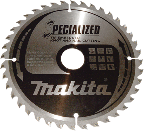 Makita-Sägeblatt | Tipp | 185x30x2,0 | 40t | 25 Grad - b-33174