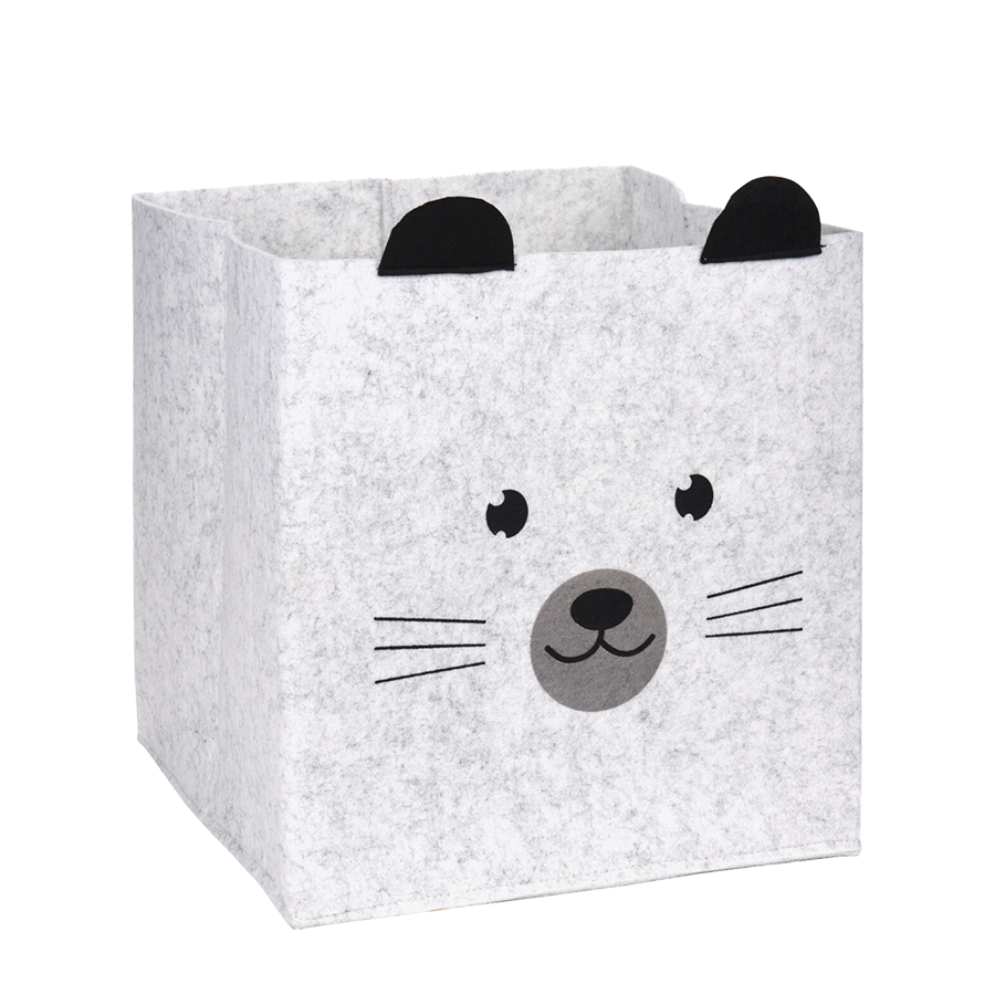 Koboldkorb Filzbär 32x32x32cm