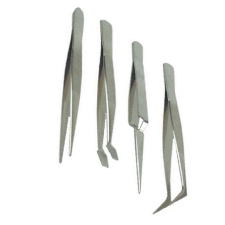 Brüder Mannesmann Pinzetten-Set Edelstahl 4-teilig (Hobby) - 615