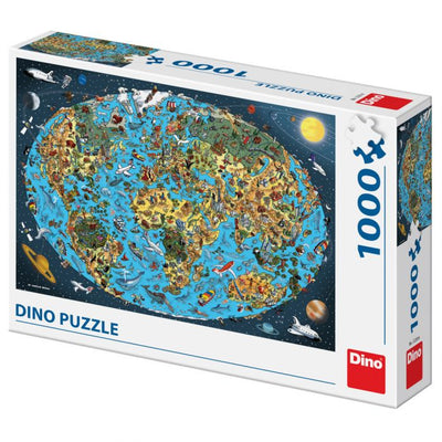 Dinotoys Dino Puzzle - Spezielle Weltkarte - 1000 Stück