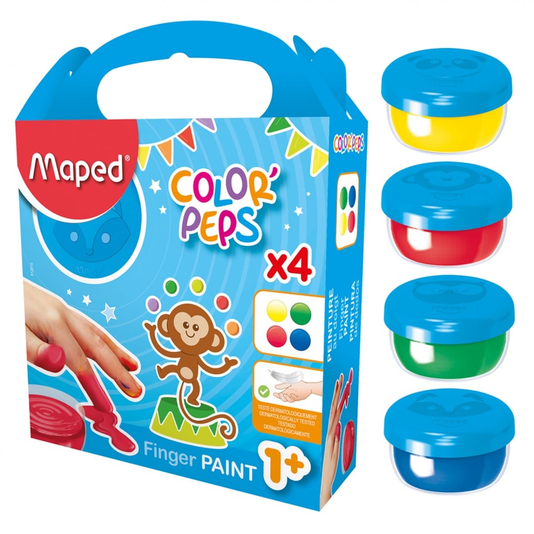 Habe meine ersten Fingerfarbe Farbe Peps abgebildet