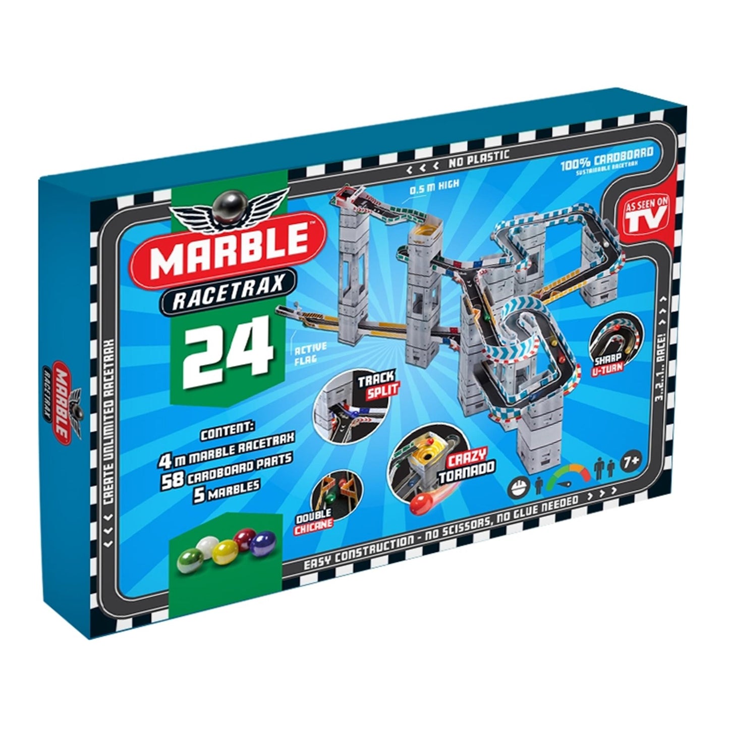 Marmor-Racetrax-Starterset 24 Blatt 4m