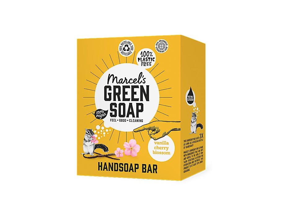 Marcels Green Soap Handseifenbar Vanille -Kirschblüten 90gr