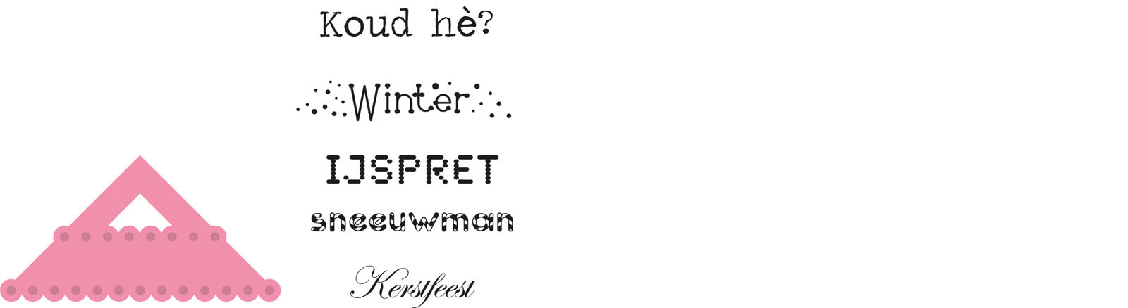 Marianne Design • Sammlerstücke, Stanzprägeschablone, holländischer Eck- und Wintertext