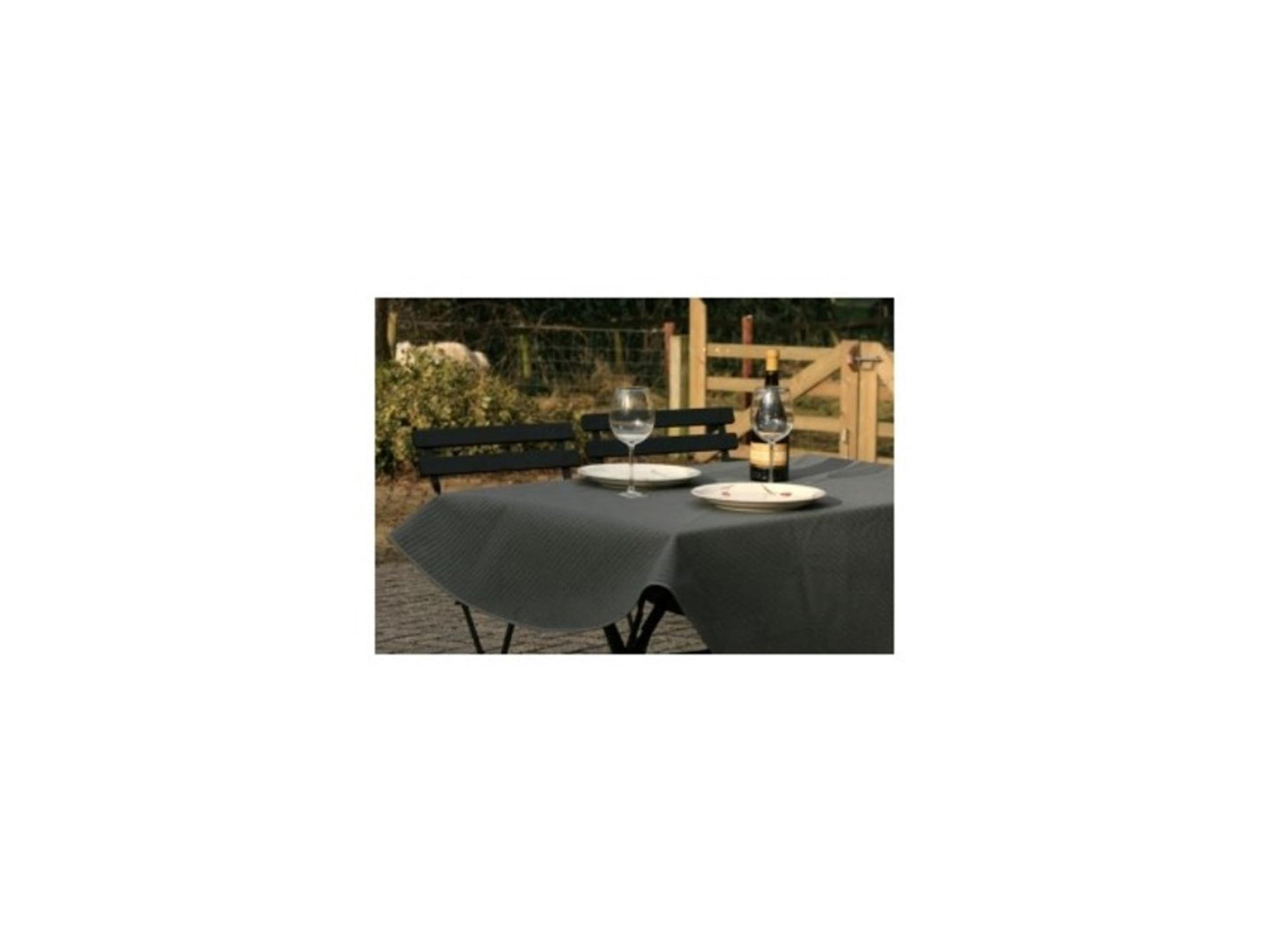 Wicotex Tischdecke Margherita 160cm rund grau
