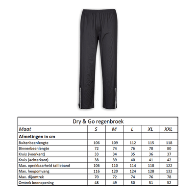 Regenhose Dry Go Größe S