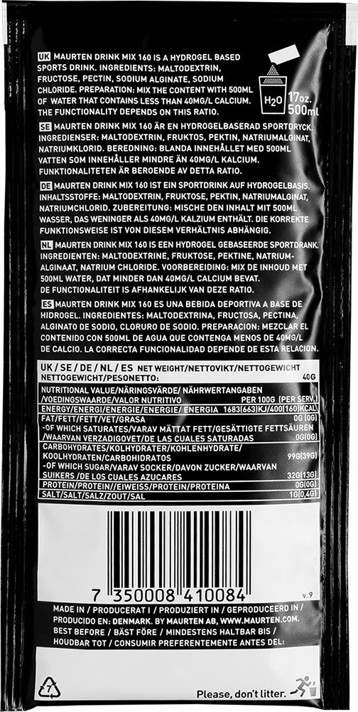 Maurten Getränkemischung 160 Hydrogel-Getränkepulver 40g