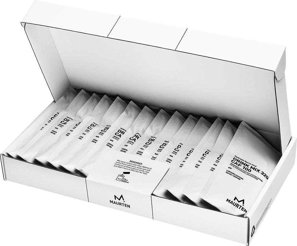 Maurten Getränkemischung 320 Caf 100 Hydrogel-Getränkepulver + Koffein 14x83g