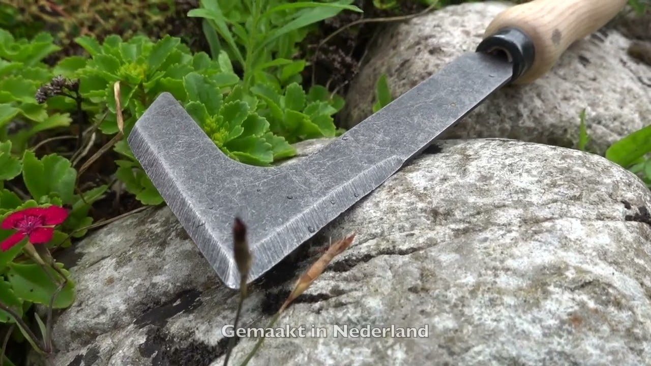 Das weiße Unkrautmesser mit Eschenstiel 14 cm entweißt