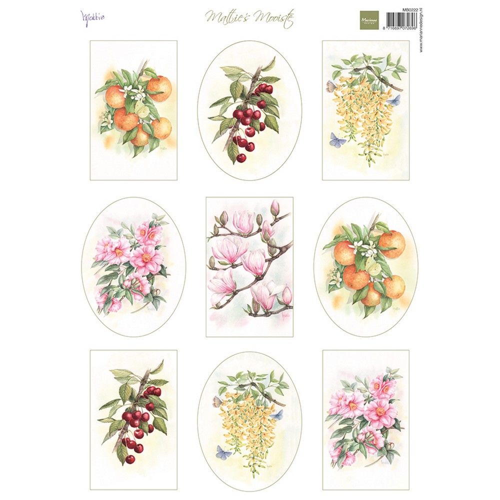 Marianne-Design • Matties schönster Ausschneidebogen mit Obstblumen