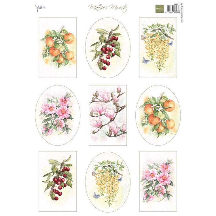 Marianne-Design • Matties schönster Ausschneidebogen mit Obstblumen