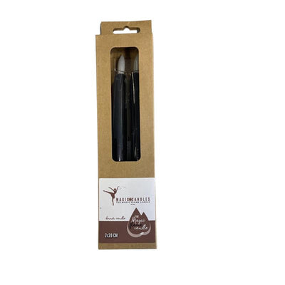 Kerzen mit magischer Flamme, LED-Dinner-Tropfen, 20 cm, schwarz, 2er-Set