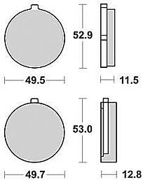 TRW -Bremsbeläge MCB 72 Bio -Standard