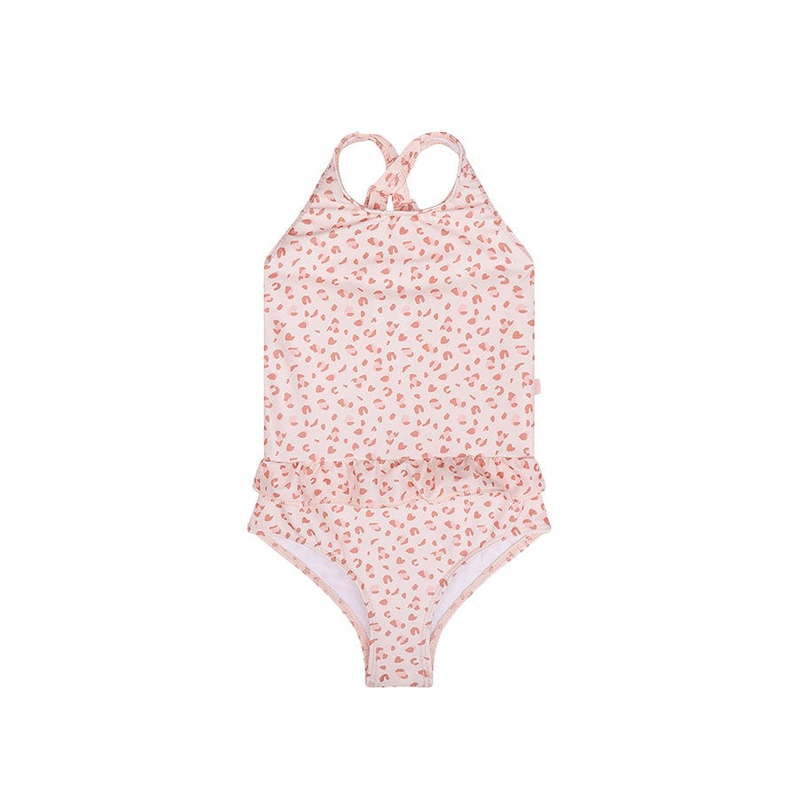 Leopard | Alte rosa Mädchen UV Badeanzug
