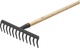 Meister Gartenrechen 12t schwarz mit Stiel - wu9851110