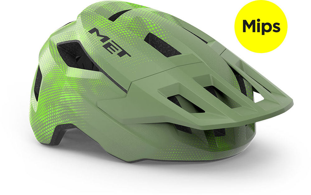 Mit Shelter Youth Mips Green Lime Matt (52-56 cm) – Youth MTB Hell