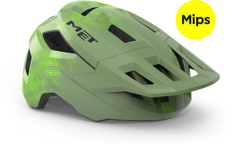 Mit Shelter Youth Mips Green Lime Matt (52-56 cm) – Youth MTB Hell