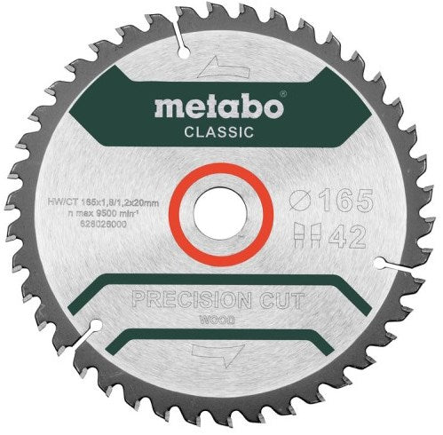 Metabo Zubehör Kreissägeblatt precisioncutclassic | ø 165x20 | 42wz 5° b | 628027000 628027000