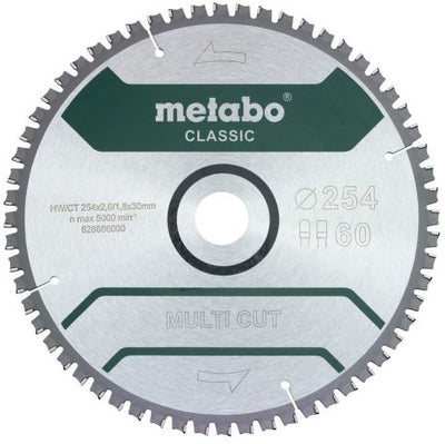 Metabo Zubehör Kreissägeblatt | Multi-Cut-Klassiker | 254x30mm | z60 fz tz 5°neg - 628285000