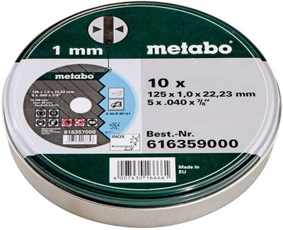Metabo Zubehör Trennscheiben Novaparid Edelstahl ø180x1,5x22,23 (10 Stk. in der Dose) - 616368000