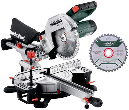 Metabo Kappsäge kgs 216 m Set mit Zugfunktion | neuestes Modell + zusätzliches Sägeblatt – 613216900