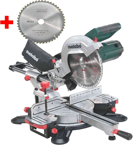 Metabo Kappsäge kg 254 m mit Zugfunktion | mit 2. Sägeblatt - 690828000