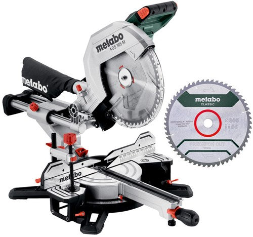 Metabo Kappsäge KGS 305 m Set mit Zugfunktion | neuestes Modell + zusätzliches Sägeblatt – 613305900