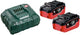 Pic Metabo Basisset 2 x LiHD 18V 5,5 Ah Akkus | k+mix - 685122000