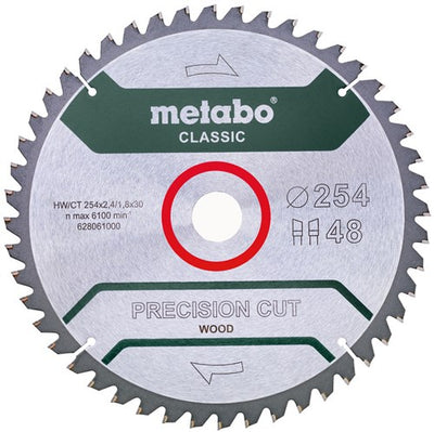Metabo Kreissägeblatt | hw ct 254 x 2,4 x 30 48 wz | 628061 - 628061000