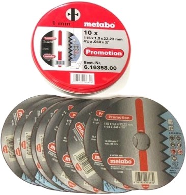 Metabo Trennscheiben in Dose (10 Stk.) ø 115x1,0x22,23 - 616358000
