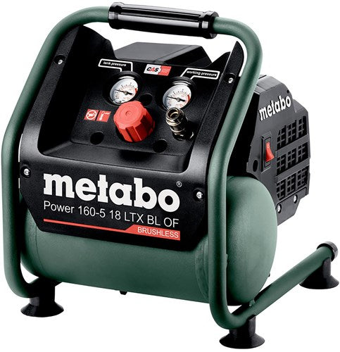 Metabo Power 160-5 18 LTX BL oder 18 V Li-Ionen-Akku-Kompressorgehäuse | 8 Takte | 120l min | bürstenlos - 601521850