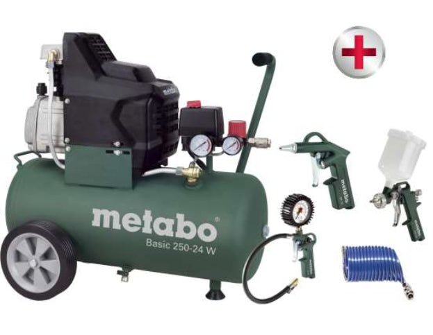 Metabo Basic 250-24 W Kompressor + LPZ-4 Zubehörset – 690836000