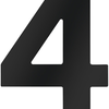 Metafranc Hausnummer 4 120mm schwarz - wu0424637