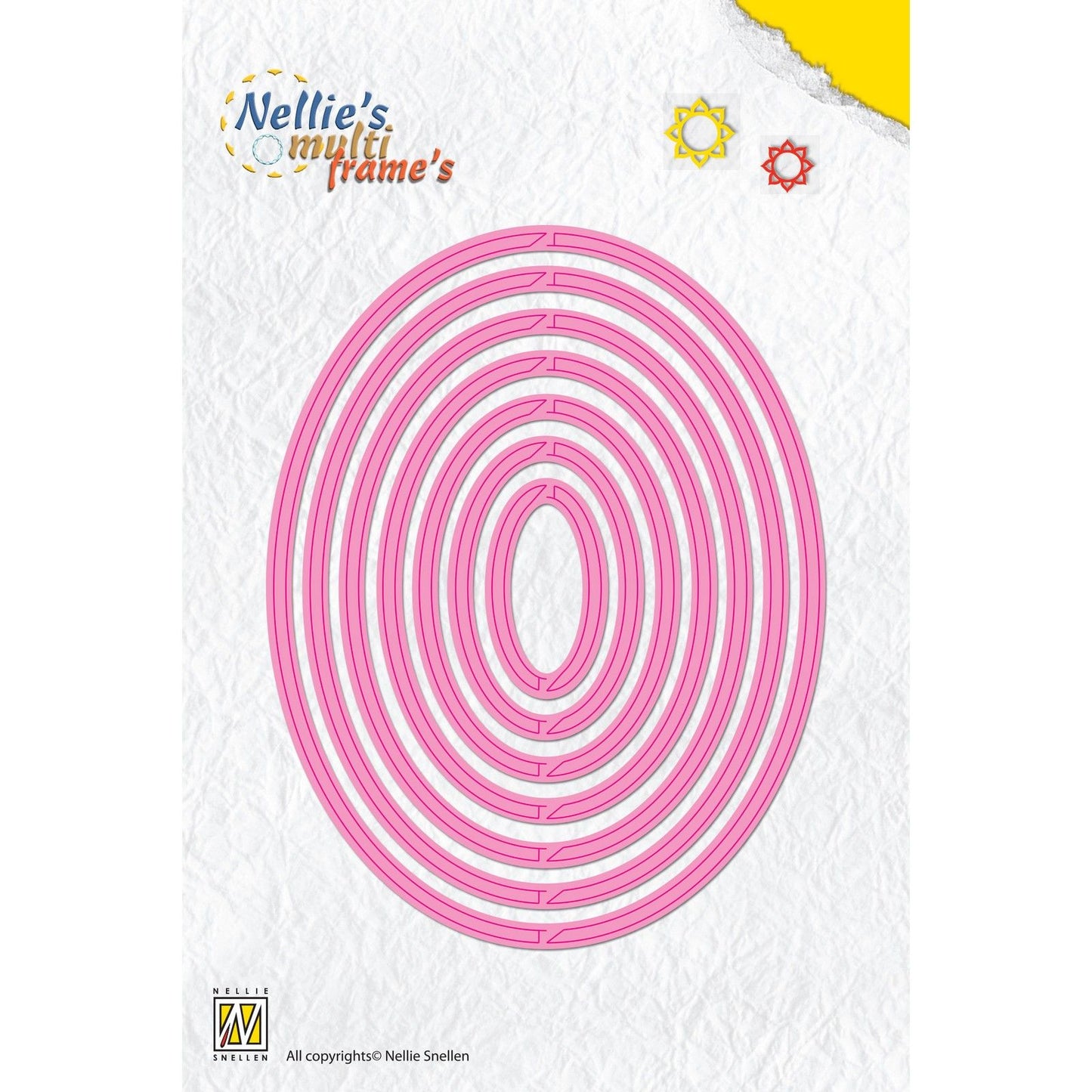 Nellies Wahl • Mehrfachrahmen-Stanzformen, rotierend, oval, 7 Stück.