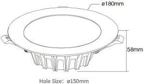Mi-light RGB-CCT LED-Downlight 18W LED0244