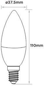 Miboxer rgb-cct led e14 kerze 4w rf 2,4g - led0214