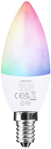 Miboxer rgb-cct led e14 kerze 4w rf 2,4g - led0214