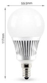 Miboxer rgb-cct led e14 kugel 5w rf 2,4g - led0215