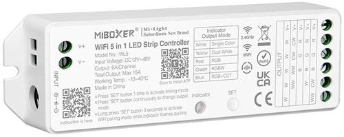 Miboxer RGB-CCT WLAN-Controller für LED-Streifen 2,4 g – led0208