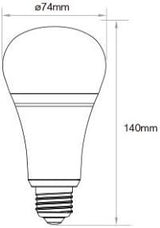 Miboxer zigbee rgb-cct led e27 gls 12w - led0276 - afbeelding 2