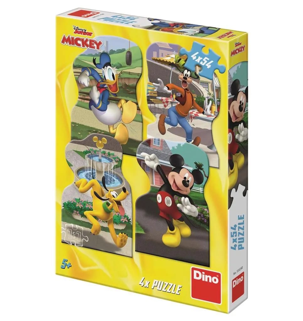 Disney Puzzle Junior Mickey in der Stadt 4 x 54 Teile