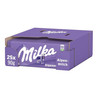 Milka Alpenmilch Flowpack (25x 90gr)