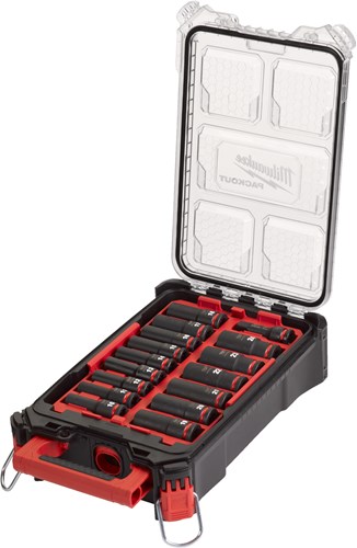 Imp Milwaukee 1 2 Packout Act Steckschlüsselsatz – 16-teiliger Steckschlüsselsatz Packout™ Shockwave™ 1 2 lang (16-teilig) – 4932480943