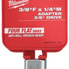 Milwaukee Zubehör 3 8 f x 1 4 m Adapter von 3 8 auf 1 4 – 4932480648
