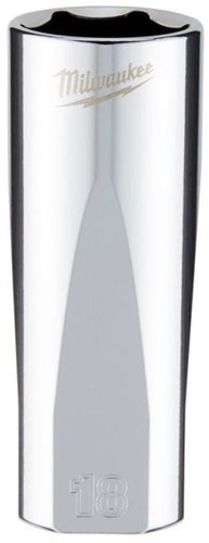Milwaukee Zubehör 3 8 Ratschen-Stecknuss, metrisch lang – 18 mm – 4932478362