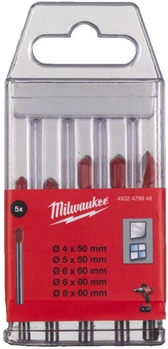 Milwaukee Zubehör Bohrerset | Glas und Keramik | 4–8 mm – 4932479948
